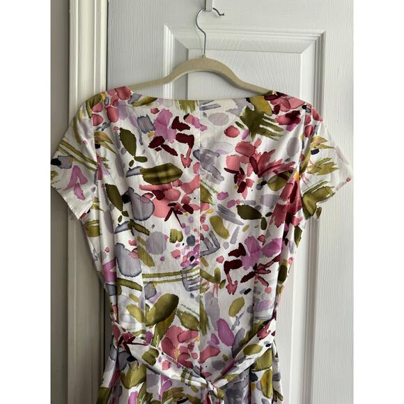 Vintage Coldwater Creek Cotton Floral Midi Dress size 8 - Picture 5 of 5